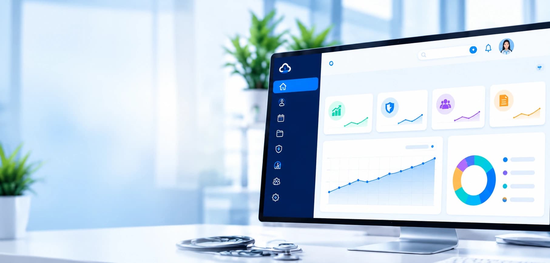 Healthcare practice management dashboard