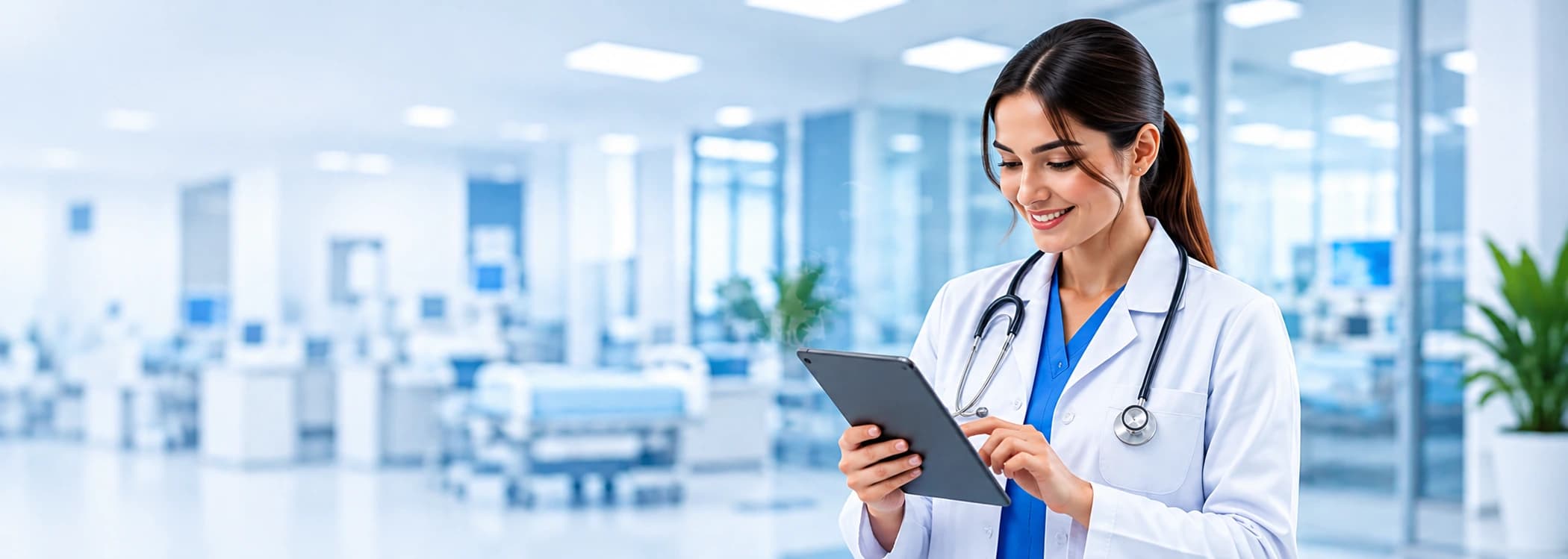 Provider Credentialing Healthcare provider reviewing credentialing status on a tablet